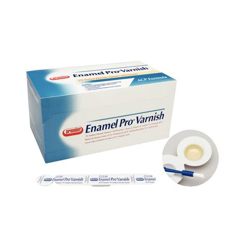 Premier Dental 9007541 Enamel Pro Clear Fluoride Varnish Bubblegum .40 mL 35/Pk Premier Dental 9007541 Enamel Pro Clear Fluoride Varnish Bubblegum .40 mL 35/Pk